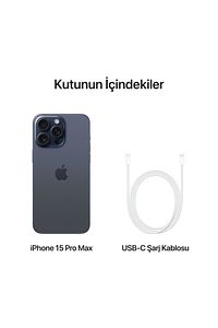 iPhone 15 Pro Max 512 GB Mavi Titanyum ürün fotoğrafı