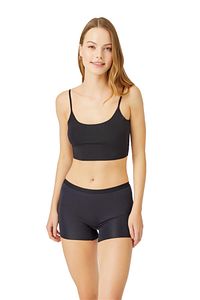 Siyah Basic Lazer Kesim Dikişsiz Kadın Boxer Külot ürün fotoğrafı