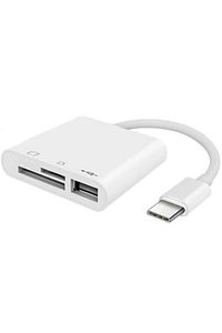 5232 Usb Type C To Sd Microsd Tf Kart Okuyucu Usb 3in1 Çevirici Dönüştürücü Adaptör ürün fotoğrafı