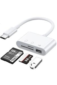 5232 Usb Type C To Sd Microsd Tf Kart Okuyucu Usb 3in1 Çevirici Dönüştürücü Adaptör ürün fotoğrafı