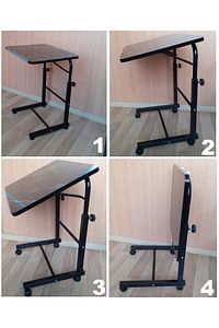 Tekerlekli Laptop Bilgisayar Çalışma Masası Eğim Yükseklik Ayarlı Akrobat Koltuk Sehpası ürün fotoğrafı