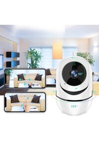 Mini Akıllı Kamera 360° Wifi Bebek Video Gözetim 2 Yönlü Ses Aktarım Gece Görüşlü Güvenlik Sistemi ürün fotoğrafı
