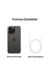 iPhone 15 Pro Max 1 TB Siyah Titanyum ürün fotoğrafı