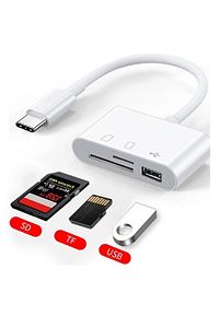 5232 Usb Type C To Sd Microsd Tf Kart Okuyucu Usb 3in1 Çevirici Dönüştürücü Adaptör ürün fotoğrafı