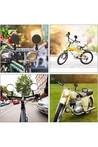 2 ADET Geniş Açı Bisiklet -Scooter Gidon Aynası - Dikiz Aynası Bisiklet Aksesuarı Bisiklet Ayna ürün fotoğrafı