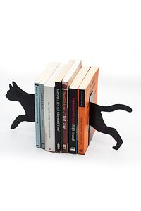 Kedi Figürlü Dekoratif Metal Kitap Tutucu, Kitap Desteği ürün fotoğrafı