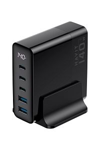 140W Gan Teknoloji 5-Portlu PD 3.1 Göstergeli Hızlı Şarj Cihazı (Macbook, Iphone Uyumlu) ürün fotoğrafı