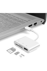 5232 Usb Type C To Sd Microsd Tf Kart Okuyucu Usb 3in1 Çevirici Dönüştürücü Adaptör ürün fotoğrafı