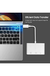 5232 Usb Type C To Sd Microsd Tf Kart Okuyucu Usb 3in1 Çevirici Dönüştürücü Adaptör ürün fotoğrafı