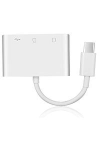 5232 Usb Type C To Sd Microsd Tf Kart Okuyucu Usb 3in1 Çevirici Dönüştürücü Adaptör ürün fotoğrafı