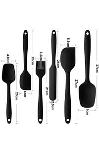 6lı Takım Yanmaz Yapışmaz Mutfak Pasta Slikon Yumurta Fırçası Kaşık Bıçak Spatula Seti ürün fotoğrafı