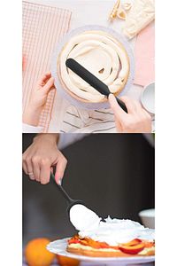 6lı Takım Yanmaz Yapışmaz Mutfak Pasta Slikon Yumurta Fırçası Kaşık Bıçak Spatula Seti ürün fotoğrafı