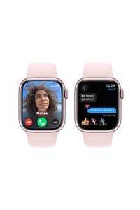 Watch Series 9 GPS 41mm Pembe Alüminyum Kasa ve Uçuk Pembe Spor Kordon - M/L ürün fotoğrafı
