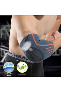Elastik Basketbol Fitness Voleybol Tenis Ortopedik Spor Antreman Örme Dirseklik (1 Adet) ürün fotoğrafı