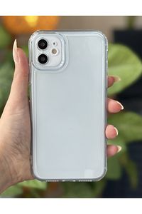 Apple Iphone 11 Uyumlu (12 Görünümlü Köşeli ) Darbe Önleyici Kamera Korumalı Şeffaf Silikon Kılıf ürün fotoğrafı
