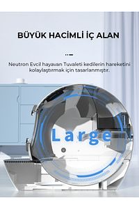 Akıllı Kedi Tuvaleti, Uv Işını Ile Bakterileri Öldürme, Koku Geçirmez - Uygulama Üzerinden Kontrol ürün fotoğrafı