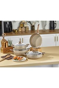 Mastercook Tombik 7 Parça Granit Tencere Seti Altın Rengi ürün fotoğrafı