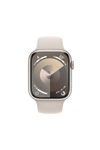 Watch Series 9 GPS 45mm Yıldız Işığı Alüminyum Kasa ve Yıldız Işığı Spor Kordon - S/M ürün fotoğrafı