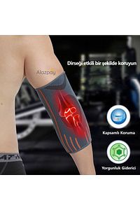 Elastik Basketbol Fitness Voleybol Tenis Ortopedik Spor Antreman Örme Dirseklik (1 Adet) ürün fotoğrafı