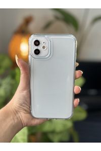 Apple Iphone 11 Uyumlu (12 Görünümlü Köşeli ) Darbe Önleyici Kamera Korumalı Şeffaf Silikon Kılıf ürün fotoğrafı