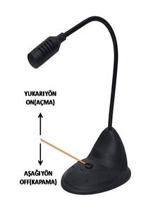 Yin Wei Siyah Mikrofon Masaüstü Pc Laptop Bilgisayar Uyumlu Aç-kapa Mikrofon Ywz001m 3.5mm Stereo ürün fotoğrafı