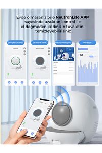 Akıllı Kedi Tuvaleti, Uv Işını Ile Bakterileri Öldürme, Koku Geçirmez - Uygulama Üzerinden Kontrol ürün fotoğrafı