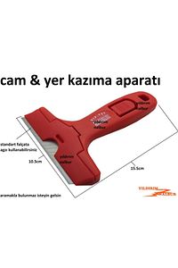 Cam Kazıma Yer Kazıma Aparatı Plastik Cam Kazıma Falçata Ağzı Jileti ürün fotoğrafı