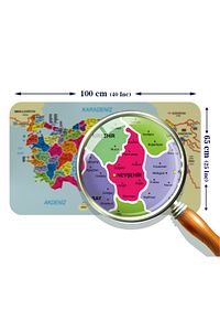 Türkçe Dünya Ve Türkiye Haritası Eğitici Ülke Bayraklı Çocuk Odası Genç Odası Duvar Sticker-3882b ürün fotoğrafı