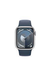 Watch Series 9 GPS 41mm Gümüş Alüminyum Kasa ve Fırtına Mavisi Spor Kordon - M/L ürün fotoğrafı