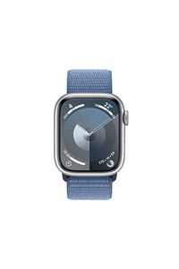Watch Series 9 GPS 41mm Gümüş Alüminyum Kasa ve Buz Mavisi Spor Loop ürün fotoğrafı