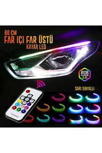 Far Içi & Far Üstü Kumandalı Rgb Kayar Led - Sinyal Özellikli ürün fotoğrafı