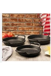 Essenso 3lü Set Döküm Siyah Granit Sahan Tava Seti 18-20-22 Cm ürün fotoğrafı