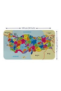 Eğitici Ve Öğretici Dünya Ve Türkiye Haritası Çocuk Odası Duvar Sticker-3882 ürün fotoğrafı