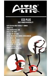 Eco Plus Dikey Bisiklet Kırmızı ürün fotoğrafı