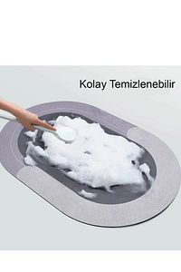 Sihirli Su Emici Banyo Paspası Kaymaz Tabanlı Abdest Paspası 3,5 Mm 40x60 ürün fotoğrafı