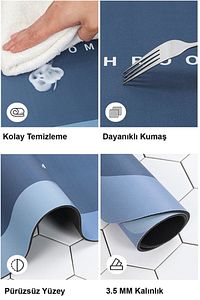 Sihirli Su Emici Banyo Paspası Kaymaz Tabanlı Abdest Paspası 3,5 Mm 40x60 ürün fotoğrafı