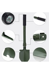 Portatif Çantalı Pusulalı Katlanabilir Kazma Kürek Kamp Seti 3 In 1 ürün fotoğrafı