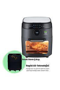Air Fryer 12 Litre Siyah Oven Akıllı Fritöz 699HSERI ürün fotoğrafı