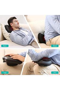 ERG-719 Shiatsu Ovmalı Isıtmalı Masaj Yastığı Boyun, Omuz, Sırt Masaj Aleti ürün fotoğrafı