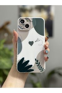 Iphone 13 ve 14 Uyumlu Secret Garden İçi Kadife Lansman Kılıf ürün fotoğrafı