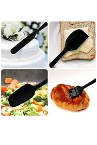 6lı Takım Yanmaz Yapışmaz Mutfak Pasta Silikon Yumurta Fırçası Kaşık Bıçak Spatula Seti ürün fotoğrafı