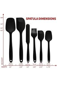 6lı Takım Yanmaz Yapışmaz Mutfak Pasta Silikon Yumurta Fırçası Kaşık Bıçak Spatula Seti ürün fotoğrafı