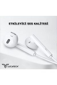 iPhone 5 / 5c / 5s / 6 / 6 Plus / 6s / 6s Plus Uyumlu Mikrofonlu Kablolu Kulaklık ürün fotoğrafı