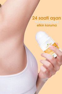 Doğal Roll-on Portakal Deodorant Ter Kokusu Önleyici Aluminyum Içermeyen Vegan Alkolsüz ürün fotoğrafı