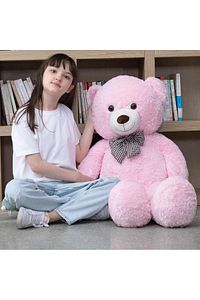 90 Cm Papyonlu Peluş Ayı - % 100 Yerli Pelüş Papyonlu Ayıcık ürün fotoğrafı