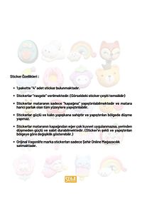 "Yeni Koleksiyon 3D Matara Sticker 4'lü ürün fotoğrafı