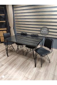 Sırt Minderli Tel Sandalye, Tel Sandalye 4 Lü,mutfak,balkon,cafe ürün fotoğrafı