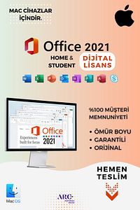Office MAC 2021 Home & Student - Dijital Anahtar - ÖMÜR BOYU, OFFICE GARANTİLİ, ESD KEY HEMEN TESLİM ürün fotoğrafı