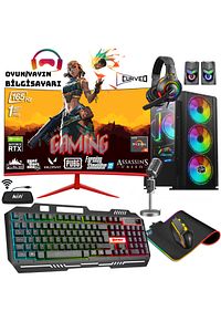 Wizard X70 Ryzen 5 5600x 32gb 256gb M.2 Ssd 1tb Rtx3050 24" 165hz Oyuncu Masaüstü Bilgisayarı ürün fotoğrafı