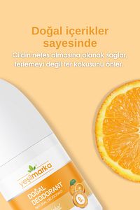 Doğal Roll-on Portakal Deodorant Ter Kokusu Önleyici Aluminyum Içermeyen Vegan Alkolsüz ürün fotoğrafı